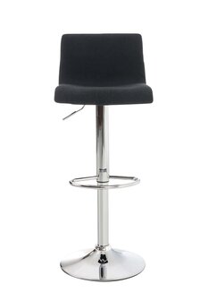 Set van 2 barkrukken Heovor stof Zwart,Chroom
