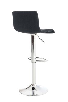 Set van 2 barkrukken Heovor stof Zwart,Chroom