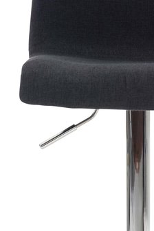 Set van 2 barkrukken Heovor stof Zwart,Chroom