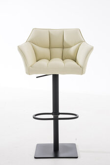 Barkruk Damaso kunstleer Creme,Zwart