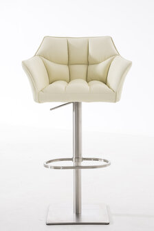 Barkruk Damaso kunstleer Creme,Metaal