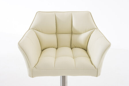 Barkruk Damaso kunstleer Creme,Metaal
