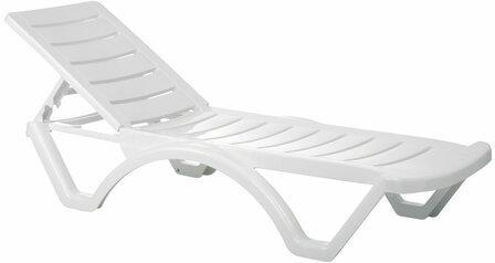 Set van 10 ligstoelen Aqua Wit