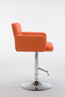 Barkruk Les Engalos Oranje,Chroom