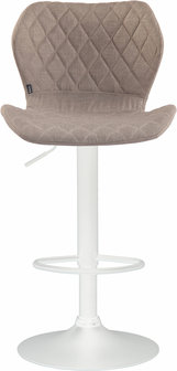 Barkruk Cirk stof Taupe,Wit