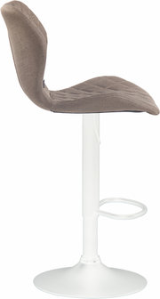 Barkruk Cirk stof Taupe,Wit