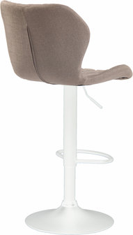 Barkruk Cirk stof Taupe,Wit