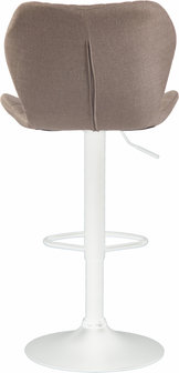 Barkruk Cirk stof Taupe,Wit