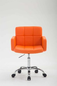 Bureaustoel Les Engalos kunstleer Oranje