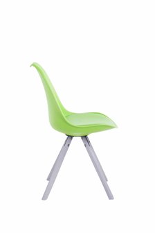 Eetkamerstoel Teulouso Rond frame Kunstleer Groen,Wit