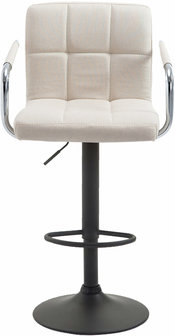 Barkruk Leca V2 Stof beige,Zwart