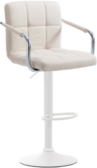 Barkruk Leca V2 Stof beige,Wit