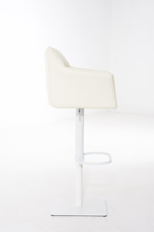 Barkruk Damaso kunstleer Creme,wit