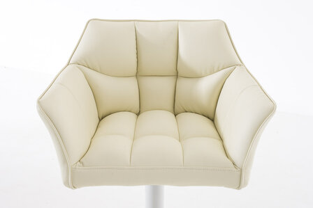 Barkruk Damaso kunstleer Creme,wit