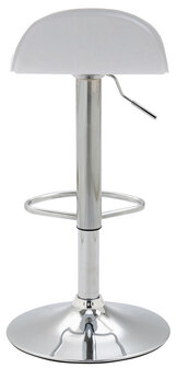 Set van 2 barkrukken Lini wit,chroom, Wit