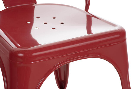 Set van 4 Binedekt stoelen rood, Rood