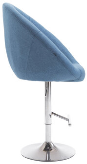 Barkruk Lindin V2 Stof Blauww,chroom