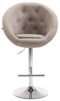 Barkruk Lindin V2 Stof Taupe,chroom