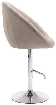 Barkruk Lindin V2 Stof Taupe,chroom