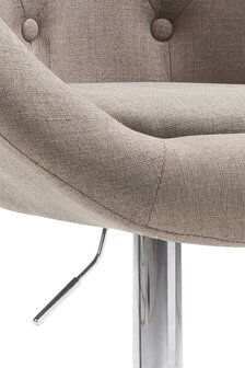 Barkruk Lindin V2 Stof Taupe,chroom