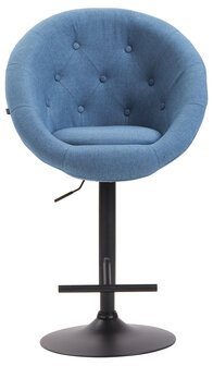 Barkruk Lindin V2 Stof Blauww,zwart