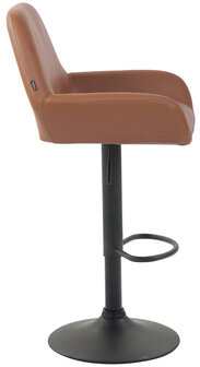 Set van 2 barkrukken Brigi kunstleer licht bruin,zwart, Bruin