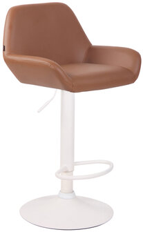 Set van 2 barkrukken Brigi kunstleer licht bruin,wit, Bruin