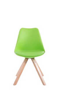 Set van 4 stoelen Teulouso - Vierkant - Kunstleer groen,natura, Groen