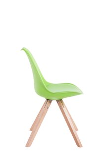 Set van 4 stoelen Teulouso - Vierkant - Kunstleer groen,natura, Groen