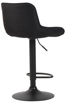 Set van 2 barkrukken Lintine stof zwart,zwart, Zwart