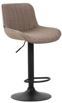 Set van 2 barkrukken Lintine stof Taupe,zwart