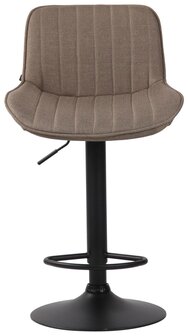 Set van 2 barkrukken Lintine stof Taupe,zwart