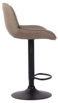 Set van 2 barkrukken Lintine stof Taupe,zwart