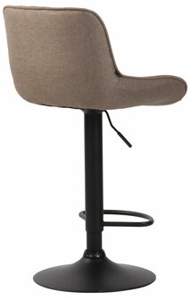 Set van 2 barkrukken Lintine stof Taupe,zwart