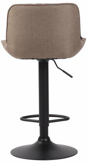 Set van 2 barkrukken Lintine stof Taupe,zwart