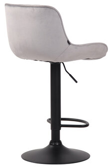 Set van 2 Barkrukken Lintine Fluweel grijs,zwart, Grijs