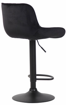 Set van 2 Barkrukken Lintine Fluweel zwart,zwart, Zwart