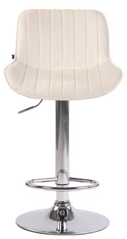 Set van 2 Barkrukken Lintine Fluweel Creme,chroom
