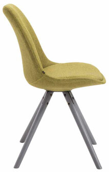 Set van 4 eetkamerstoelen Teulouso stof rond groen,grijs, Groen