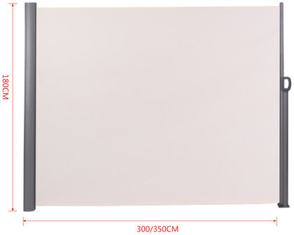 Windscherm Livengtin Creme,180x350 cm