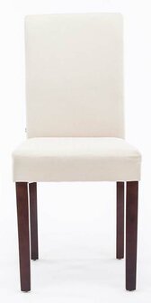 Set van 4 Eetkamerstoel Ani Stof Creme,cappuccino