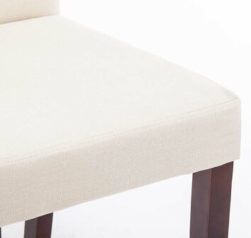 Set van 4 Eetkamerstoel Ani Stof Creme,cappuccino