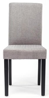 Set van 4 Eetkamerstoel Ani Stof licht grijs,zwart, Grijs