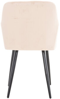 Eetkamerstoel Shali Fluweel,beige, 