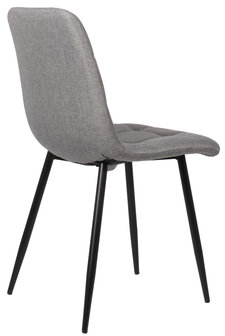 Set van 2 eetkamerstoelen Teldi grijs,Stof, Grijs