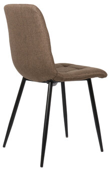 Set van 2 eetkamerstoelen Teldi bruin,Stof, Bruin