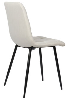 Set van 2 eetkamerstoelen Teldi Creme,Stof