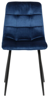 Set van 2 eetkamerstoelen Teldi Blauww,Fluweel