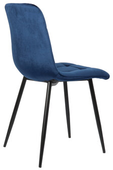 Set van 2 eetkamerstoelen Teldi Blauww,Fluweel