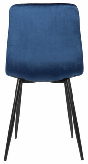 Set van 2 eetkamerstoelen Teldi Blauww,Fluweel